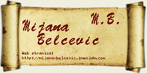 Mijana Belčević vizit kartica